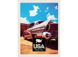 Vianmo Insegna In Legno 40X30 Cm Usa Amerika Auto 75 Oldtimer