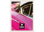Vianmo Insegna In Legno 40X30 Cm Amerika Oldtimer Rosa Silber