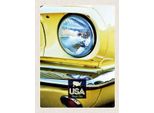 Vianmo Insegna In Legno 40X30 Cm Amerika Oldtimer Scheinwerfer Gelb