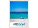 Vianmo Insegna In Legno 40X30 Cm Antigua Karibik Insel Meer Strand