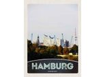 Vianmo Insegna In Legno 40X30 Cm Hamburg Stadt Deutschland Hafen Natur