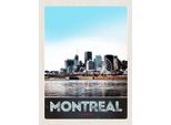 Vianmo Insegna In Legno 40X30 Cm Montreal Kanada Riesenrad Fluss Stadt