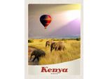 Vianmo Insegna In Legno 40X30 Cm Kenia Afrika Elefanten HeißLuftballon