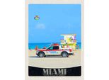Vianmo Insegna In Legno 40X30 Cm Miami Usa Amerika Ozeanrettung Wagen