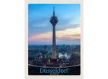 Vianmo Insegna In Legno 40X30 Cm DüSseldorf Fernseherturm Ausblick Trip