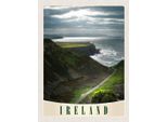 Vianmo Insegna In Legno 40X30 Cm Irland Europa Wiese Gebirge Meer Natur