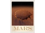 Vianmo Insegna In Legno 40X30 Cm Mars Weltraum Abdruck Roter Planet