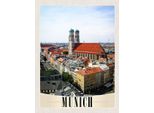 Vianmo Insegna In Legno 40X30 Cm MüNchen Deutschland Stadt Kirche Stadt