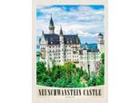 Vianmo Insegna In Legno 40X30 Cm Neuschwanstein Schloss Architektur
