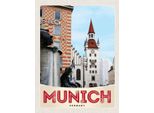 Vianmo Insegna In Legno 40X30 Cm MüNchen Aussicht Architektur Stadt