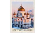 Vianmo Insegna In Legno 40X30 Cm Saint Petersburg Kirche Goldener Dach