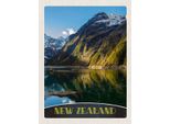 Vianmo Insegna In Legno 40X30 Cm Neuseeland Meer Gebirge Natur
