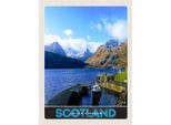 Vianmo Insegna In Legno 40X30 Cm Schottland Insel Gebirge Schnee Trip