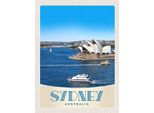 Vianmo Insegna In Legno 40X30 Cm Sydney Australien Meer Schiff Yacht