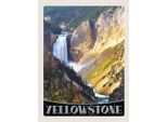 Vianmo Insegna In Legno 40X30 Cm Yellowstone Wasserfall Fluss Natur