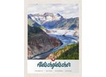 Vianmo Insegna In Legno 40X30 Cm Aletschgletsch Schweiz Gebirge Winter