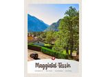 Vianmo Insegna In Legno 40X30 Cm Maggiatal-Tessin Schweiz Stadt Gebirge