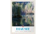 Vianmo Insegna In Legno 40X30 Cm Blausee Schweiz Natur Wald