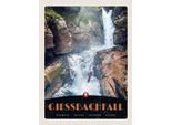 Vianmo Insegna In Legno 40X30 Cm Giessbachfall Schweiz Wasserfall Natur