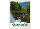 Vianmo Insegna In Legno 40X30 Cm Giessbachfall Wald Wasserfall Natur