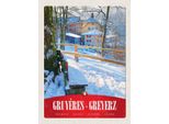 Vianmo Insegna In Legno 40X30 Cm Gruyeres Greyerz Schweiz Schnee