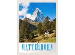 Vianmo Insegna In Legno 40X30 Cm Matterhorn Schweiz Wald Gebirge Schnee