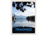 Vianmo Insegna In Legno 40X30 Cm Traunsee ÖSterreich Natur Gebirge
