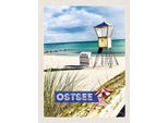 Vianmo Insegna In Legno 40X30 Cm Ostsee Strand Rettungsschwimmer