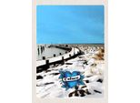 Vianmo Insegna In Legno 40X30 Cm Ostsee Deutschland Schnee Winterzeit