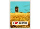 Vianmo Insegna In Legno 40X30 Cm Ostsee Turm Natur Weidehimmel