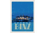 Vianmo Insegna In Legno 40X30 Cm Binz Seebad Haus Meer Abend