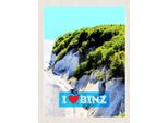 Vianmo Insegna In Legno 40X30 Cm Binz Deutschland Natur Strand WäLder