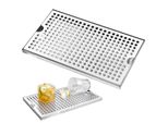 Vassoio Di Raccolta In Acciaio Inox 304, Vassoio Per Birra Con 4 Gommini Antiscivolo E Coperchio Rimovibile - 300 X 180 X 25 Mm - Vassoio Di Raccolta Per Bar, Ristoranti, Bar, Cucine, Caffetterie, Ecc.