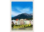 Vianmo Insegna In Legno 40X30 Cm Innsbruck Gebirge Natur Aussicht Stadt