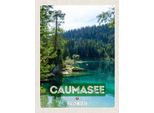 Vianmo Insegna In Legno 40X30 Cm Caumasee Schweiz Berge WäLder Natur