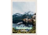 Vianmo Insegna In Legno 40X30 Cm Hallstattersee Berge Schiff Boot Berg