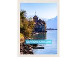 Vianmo Insegna In Legno 40X30 Cm Genfersee Schweiz Schloss Chillon