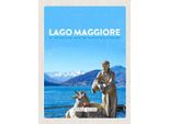 Vianmo Insegna In Legno 40X30 Cm Lago Maggiore Schweiz Skulptur Ziege