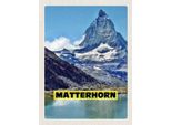 Vianmo Insegna In Legno 40X30 Cm Matterhorn Gebirge Schweiz Wanderung