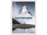 Vianmo Insegna In Legno 40X30 Cm Matterhorn Schweiz Wanderung Berg