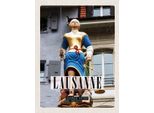 Vianmo Insegna In Legno 40X30 Cm Lausanne Schweiz Skulptur Frau Waage