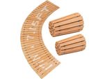 Sentiero Di Legno Arrotolabile Sentiero Da Giardino Arrotolabile - Piastre Per Gradini Da Giardino - 218X43Cm - Ideale Per La Progettazione Di Giardini E Paesaggi