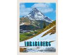 Vianmo Insegna In Legno 40X30 Cm Vorarlberg Schnee Winterzeit Gebirge
