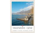 Vianmo Insegna In Legno 40X30 Cm Villeneuve-Genf Schweiz Wanderung