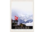 Vianmo Insegna In Legno 40X30 Cm Jungfraujoch Schweiz Wintertraum Natur