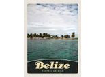 Vianmo Insegna In Legno 40X30 Cm Belize Central Amerika Strand