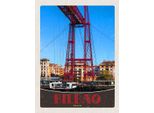 Vianmo Insegna In Legno 40X30 Cm Bilbao Spanien Europa Rote BrüCke