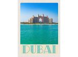 Vianmo Insegna In Legno 40X30 Cm Dubai Strand Meer Moschee Sonne
