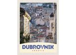 Vianmo Insegna In Legno 40X30 Cm Blick Auf Dubrovnik Kroatien Stadt