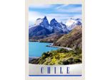 Vianmo Insegna In Legno 40X30 Cm Chile Gebirge Meer Natur Schnee